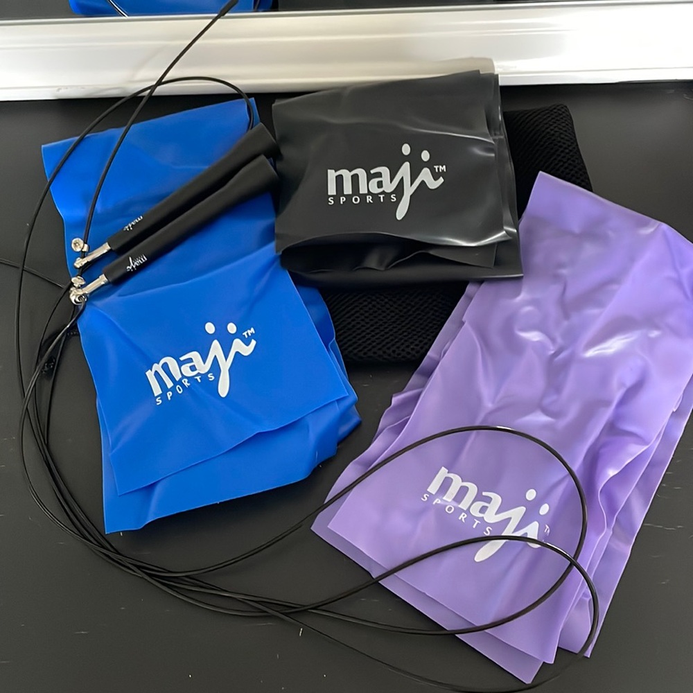 Maji Sports Exercise/Stretch Bands and Jump Rope